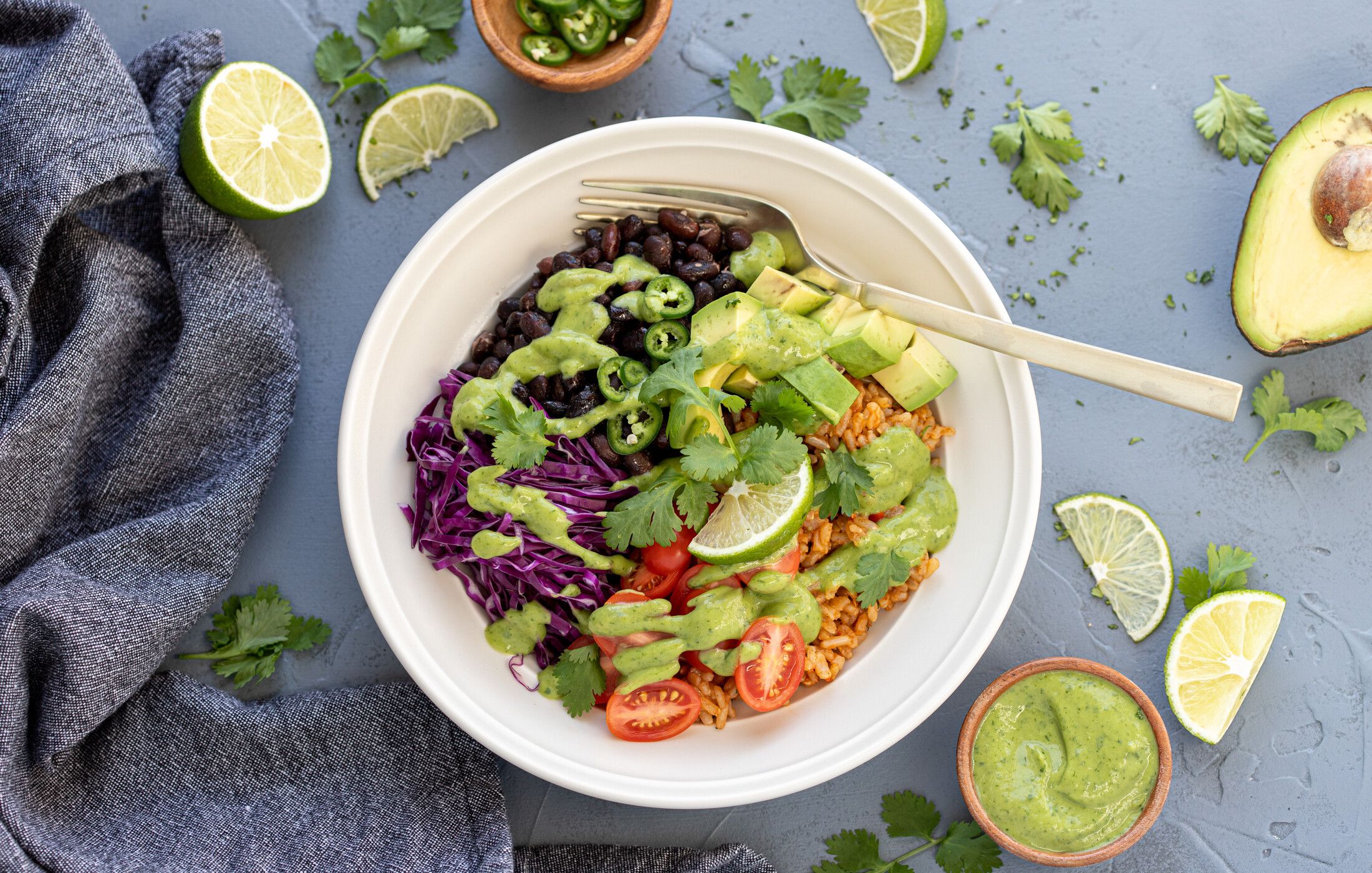 Vegan Burrito Bowl Black Bean and Rice