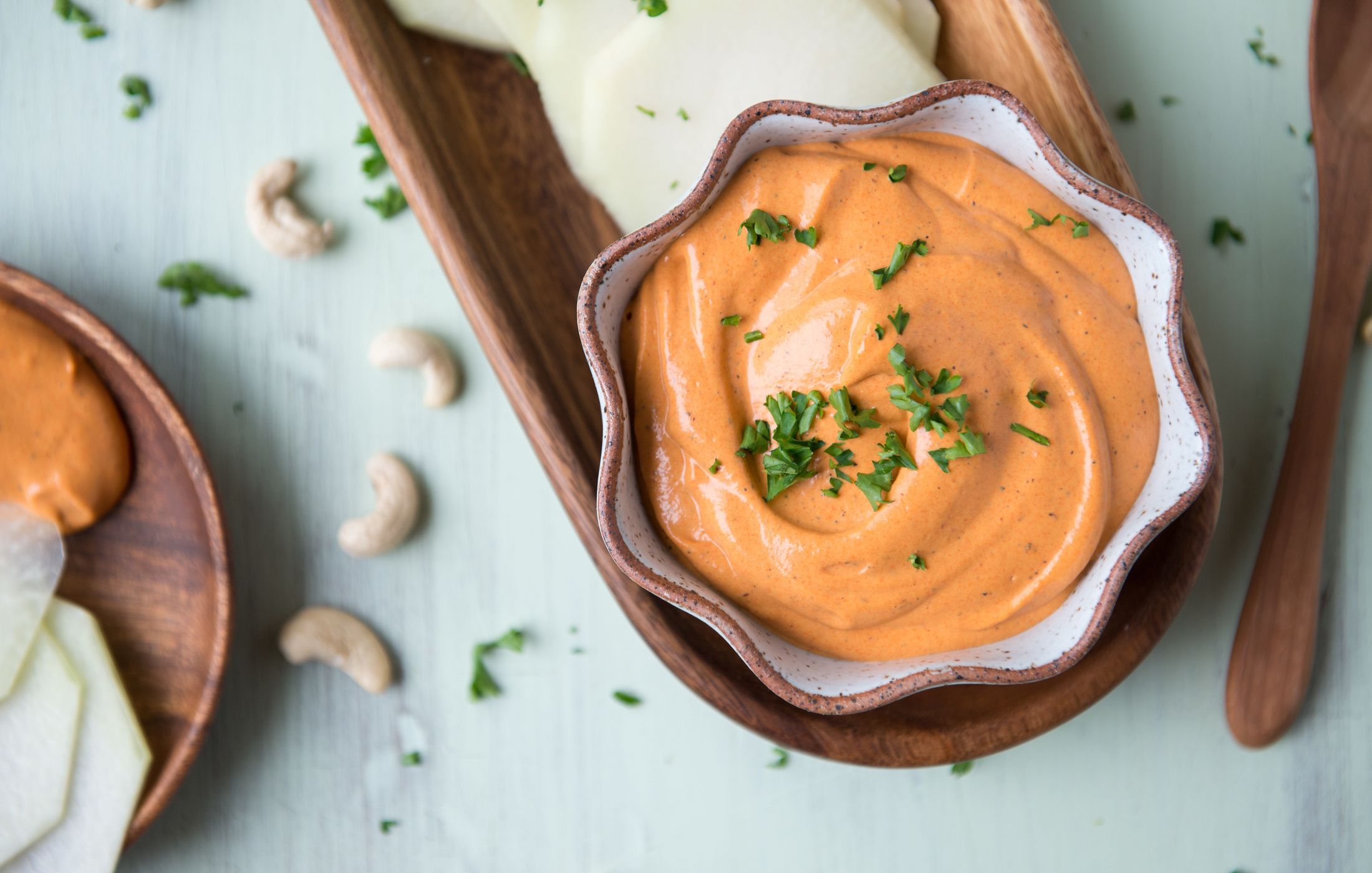 Dairy-Free Cashew Roasted Red Pepper Dip