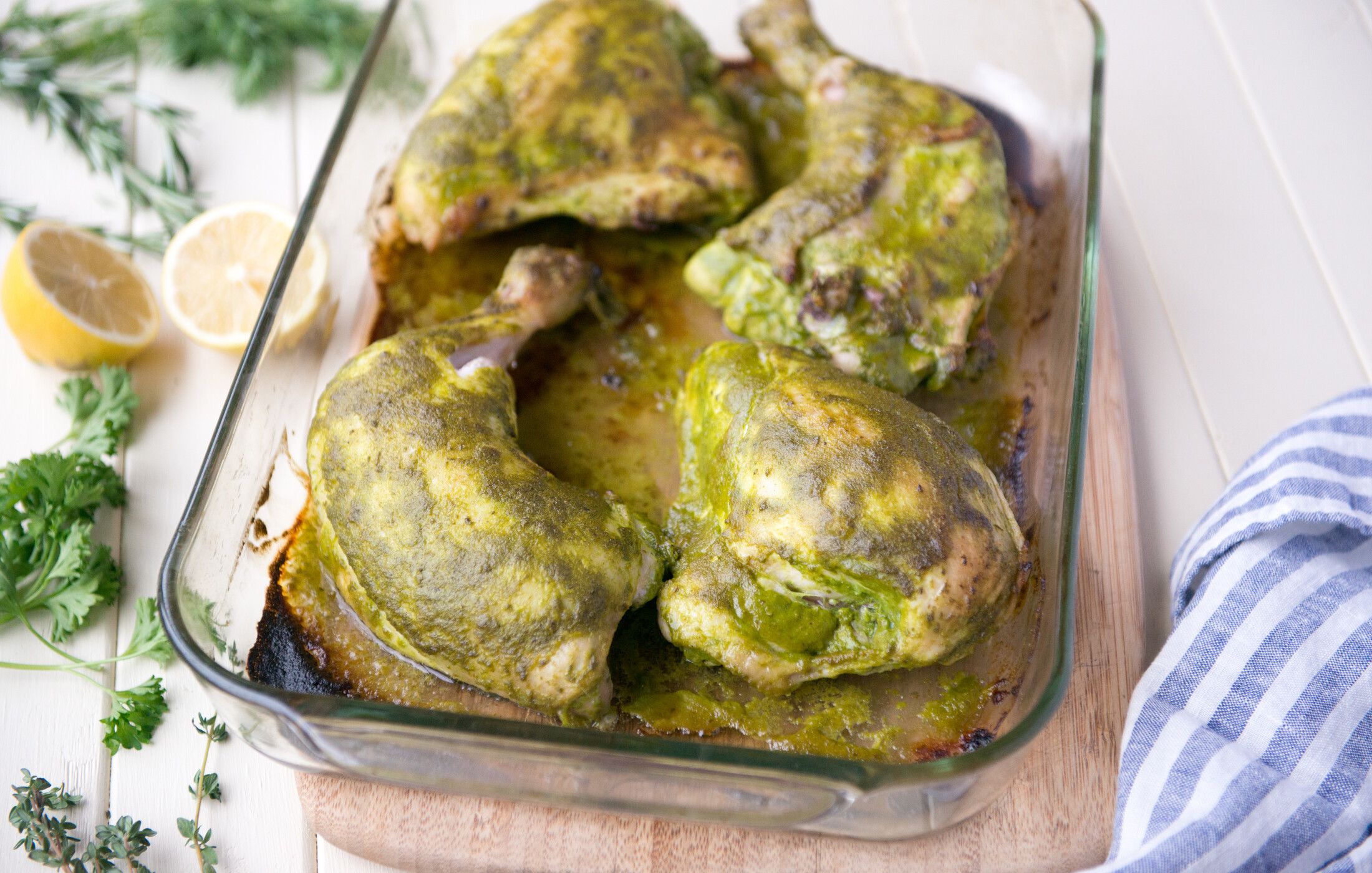 Green Herb Roasted Chicken Paleo