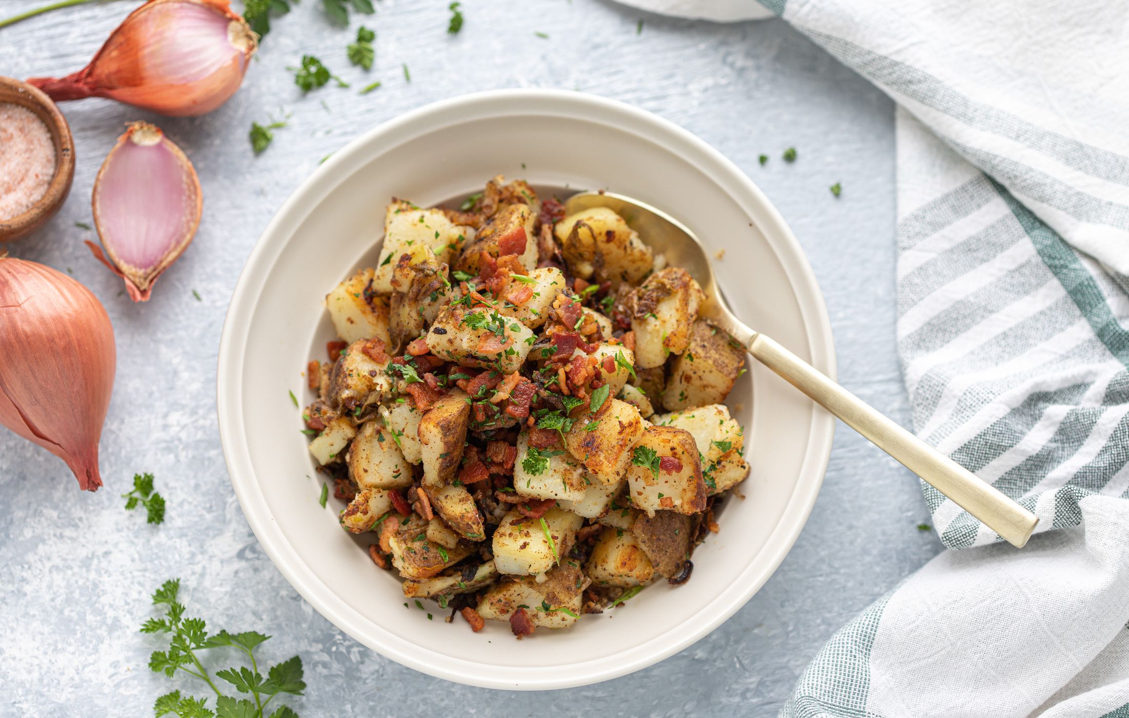 Home-Fried Potatoes with Bacon and Shallots