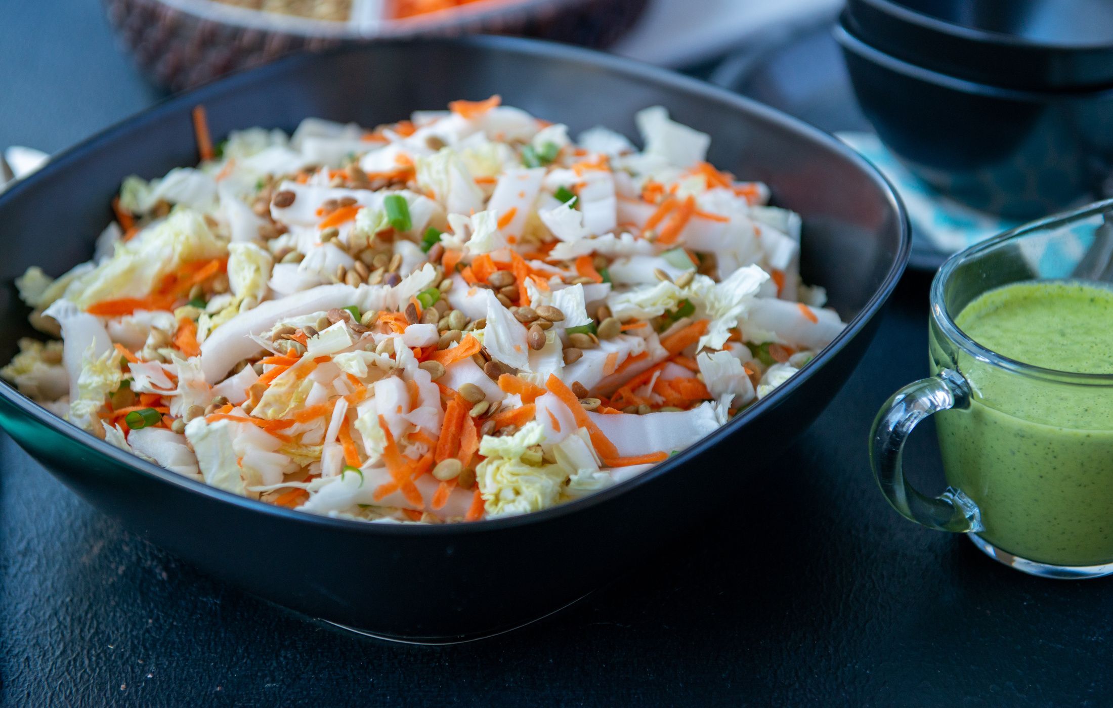 Napa Cabbage Salad with Ginger-Cilantro Dressing