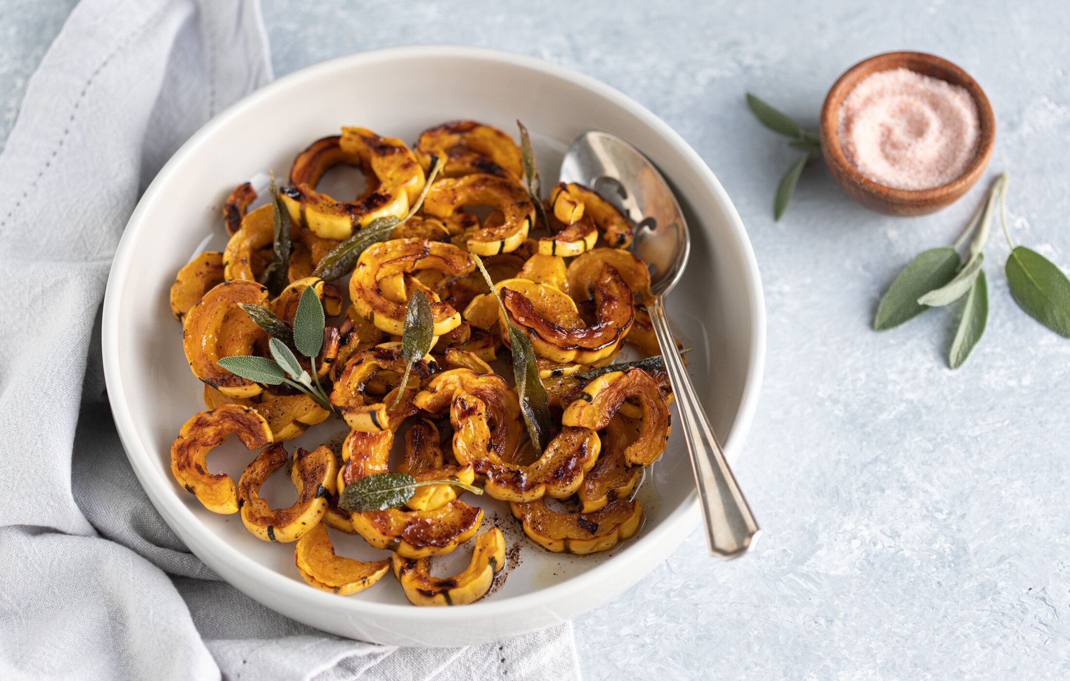 Roasted Delicata Squash with Browned Butter and Sage