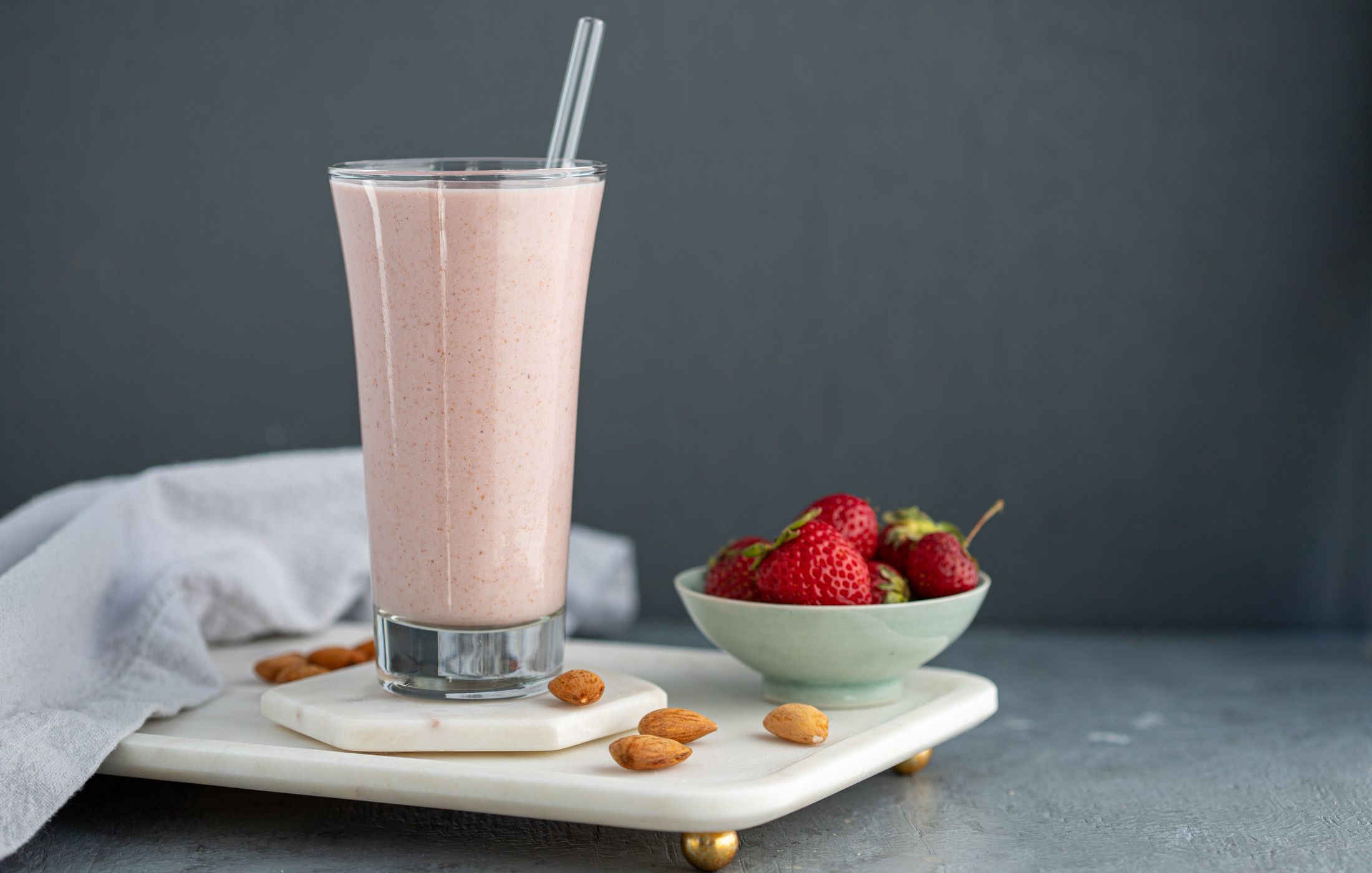 Strawberry Almond Milkshake