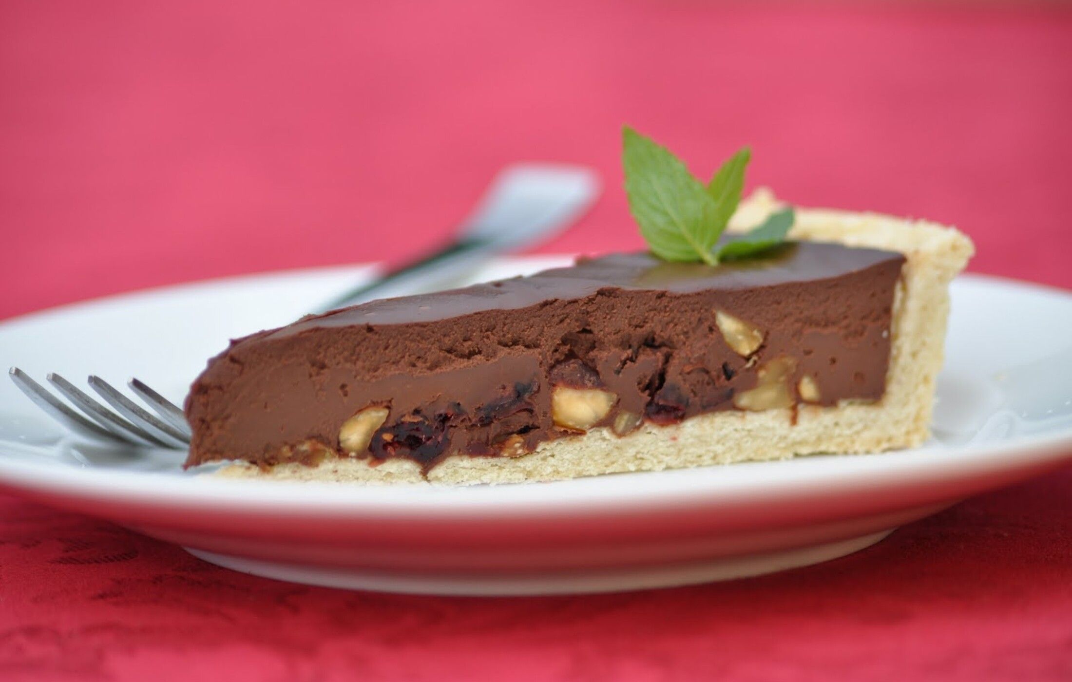 Gluten-Free Vegan Dark Chocolate Almond Tart