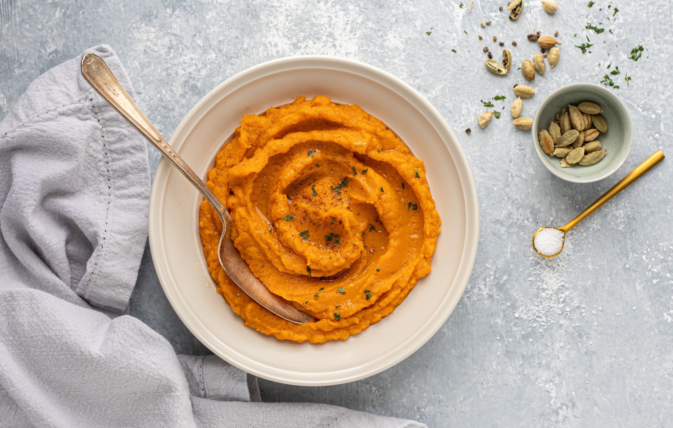 Whipped Sweet Potatoes with Cardamom