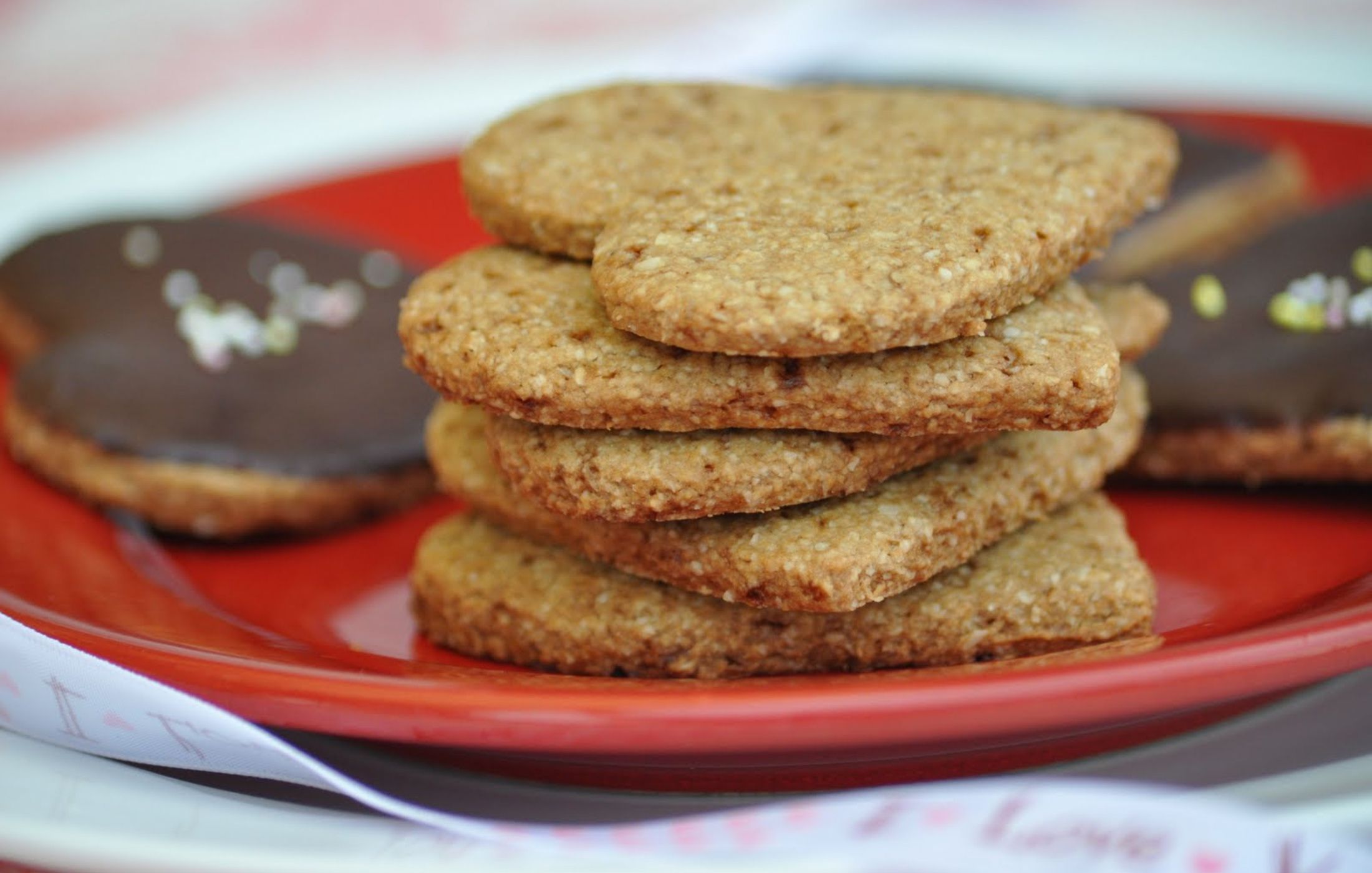 Vegan Gluten-Free Oatmeal Heart Cut-Out Cookies