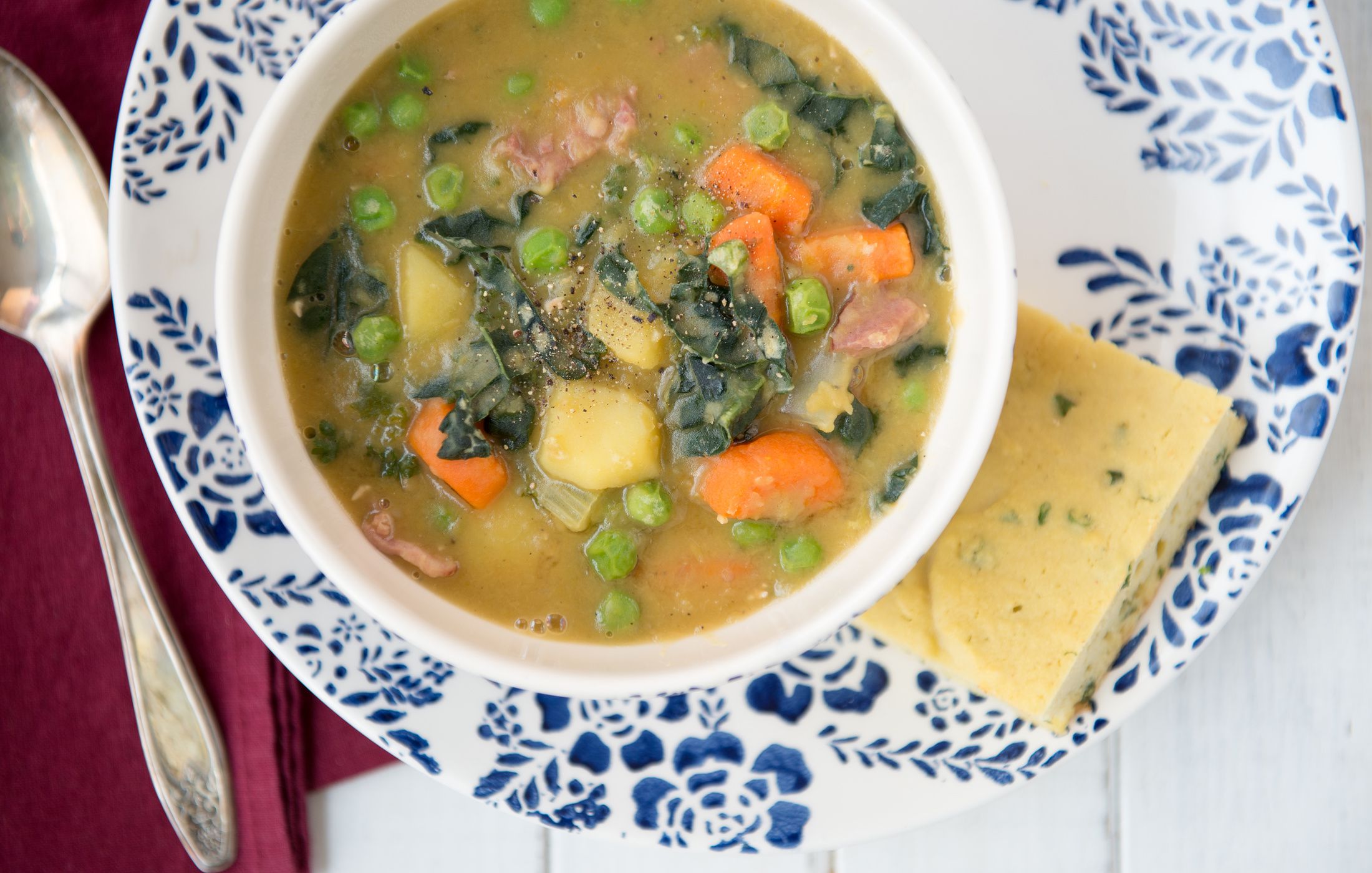 Hearty Split Pea Soup with Vegetables