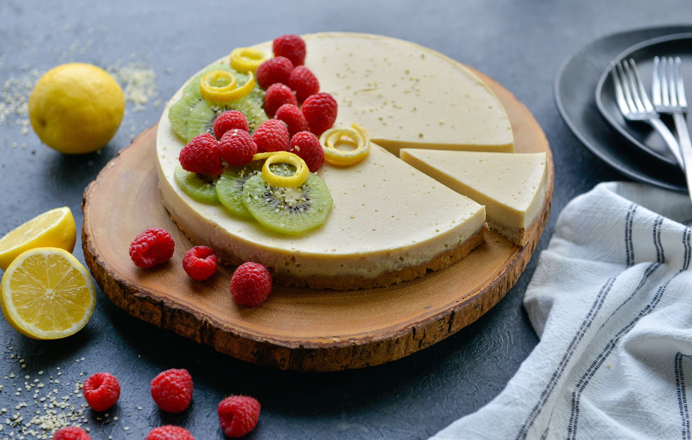 Soy-Free Vegan Lemon Cheesecake