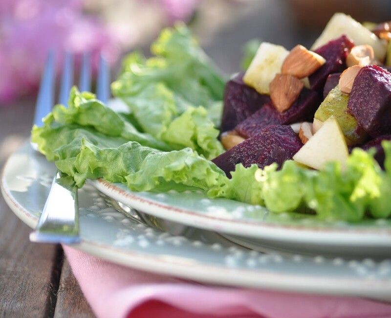 Beet, Pear, and Almond Salad
