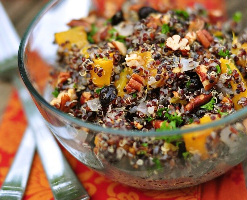 Black Quinoa and Roasted Pumpkin Salad Vegan
