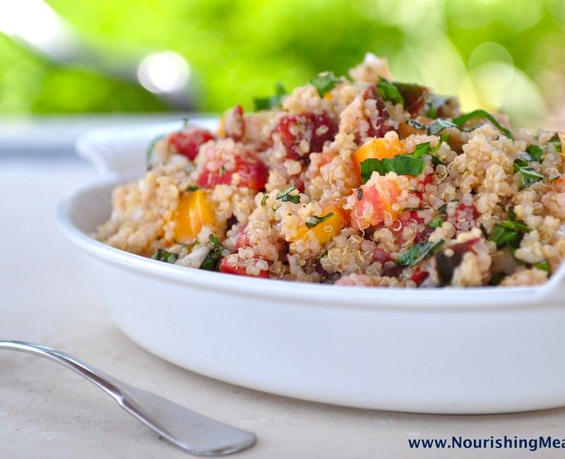 Heirloom Tomato Basil Quinoa Salad