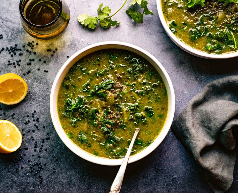 ANTI-INFLAMMATORY BLACK LENTIL KALE GINGER SOUP-1