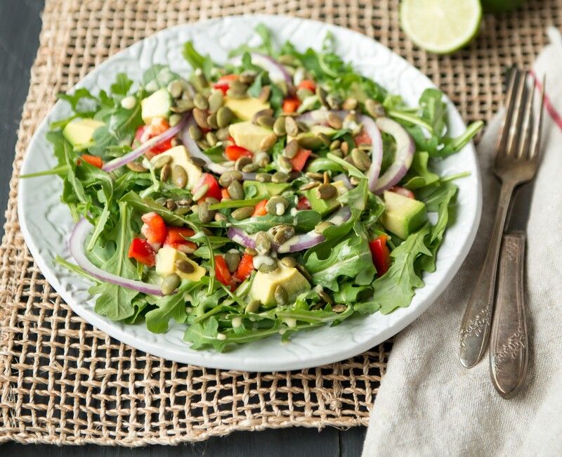 ARUGULA SALAD WITH LIME VINAIGRETTE