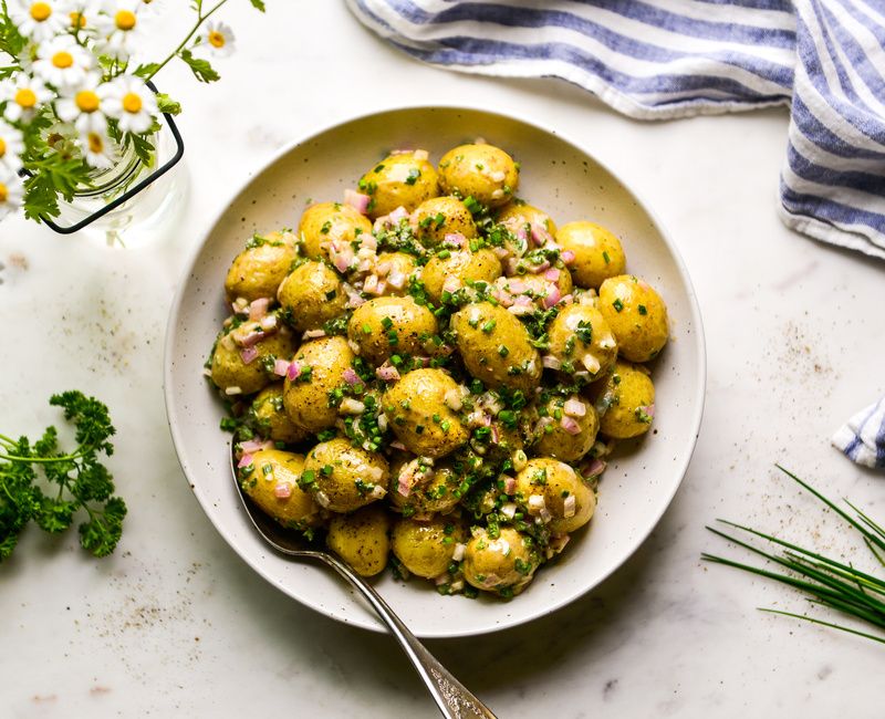 BABY POTATO SALAD WITH SHALLOTS AND DIJON VINAIGRETTE-1