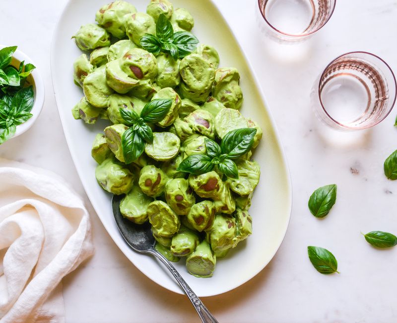 BABY POTATOES WITH A CREAMY CASHEW BASIL SAUCE-DAIRY-FREE-VEGAN-11