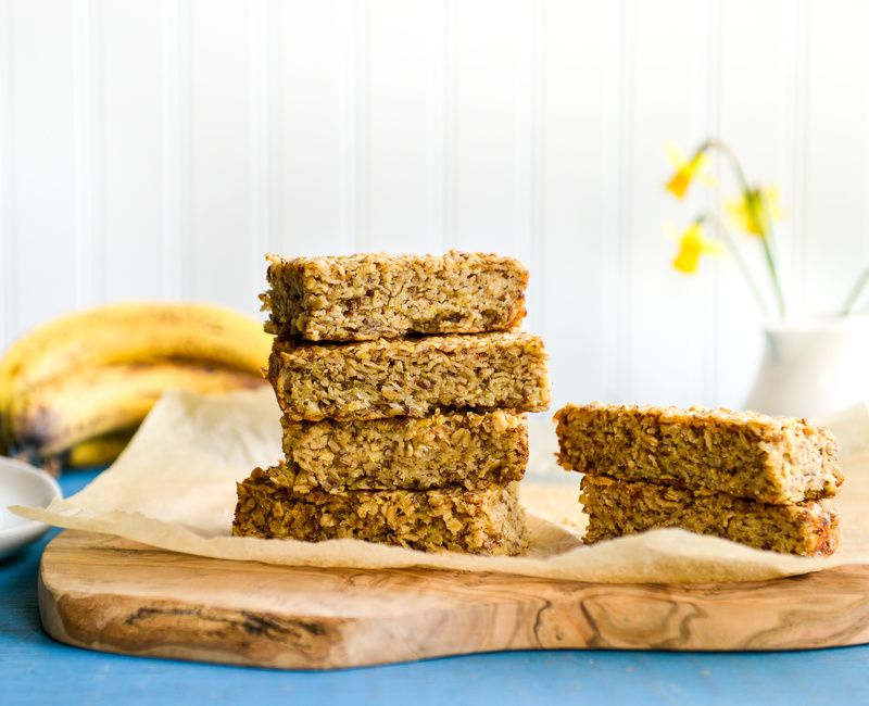 VEGAN GLUTEN-FREE BAKED OATMEAL BANANA BARS-1