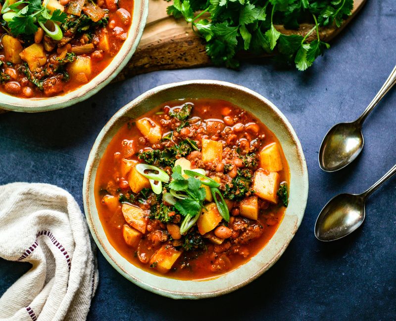 BEEF POTATO PINTO BEAN KALE CHILI-1