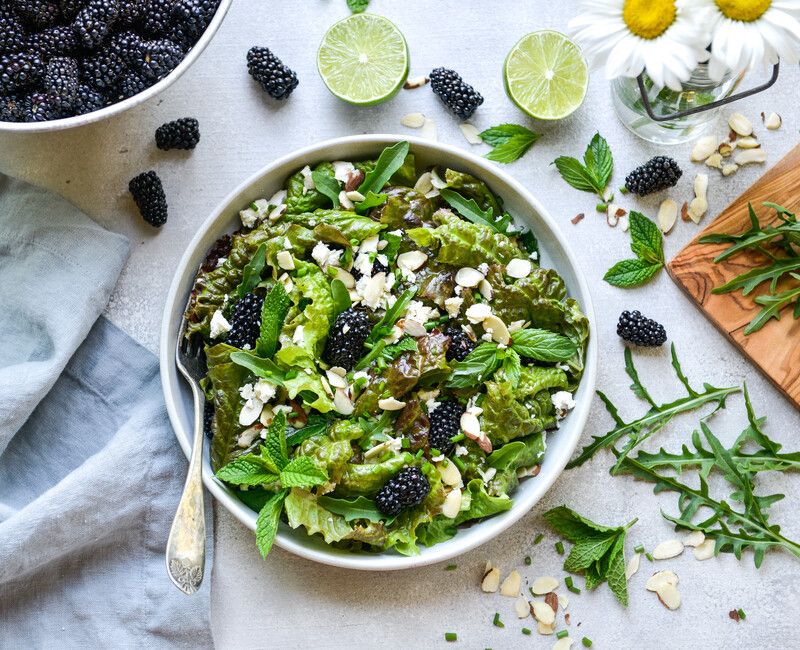 BLACKBERRY, MINT, AND FETA SALAD-1