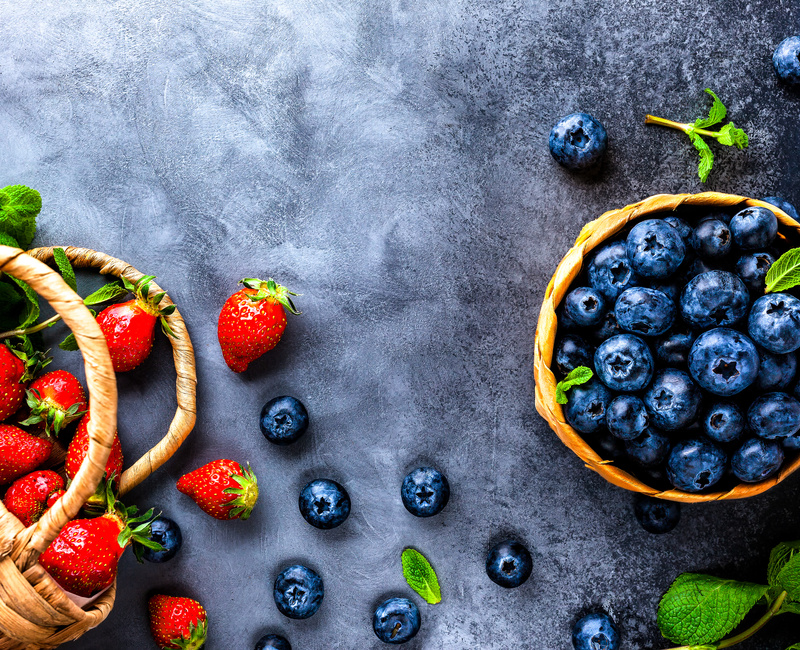 BLUEBERRIES STRAWBERRIES MINT-12