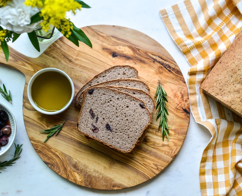 BUCKWHEAT-OLIVE BREAD GLUTEN-FREE VEGAN-1