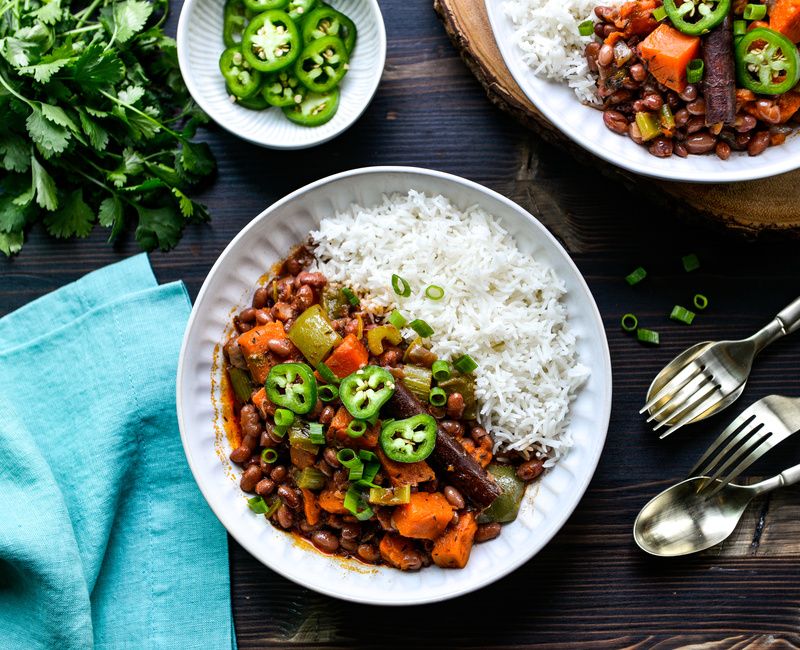 CARIBBEAN RED BEAN AND SWEET POTATO STEW-1