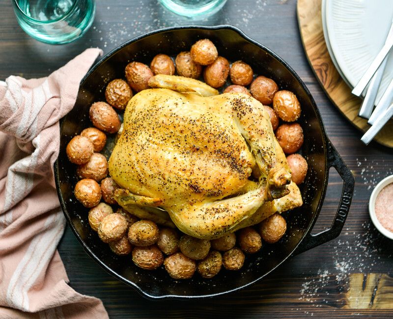 CAST IRON ROASTED CHICKEN AND POTATOES-1