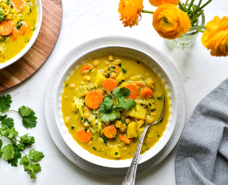 COCONUT CURRY CHICKPEA VEGETABLE SOUP-1