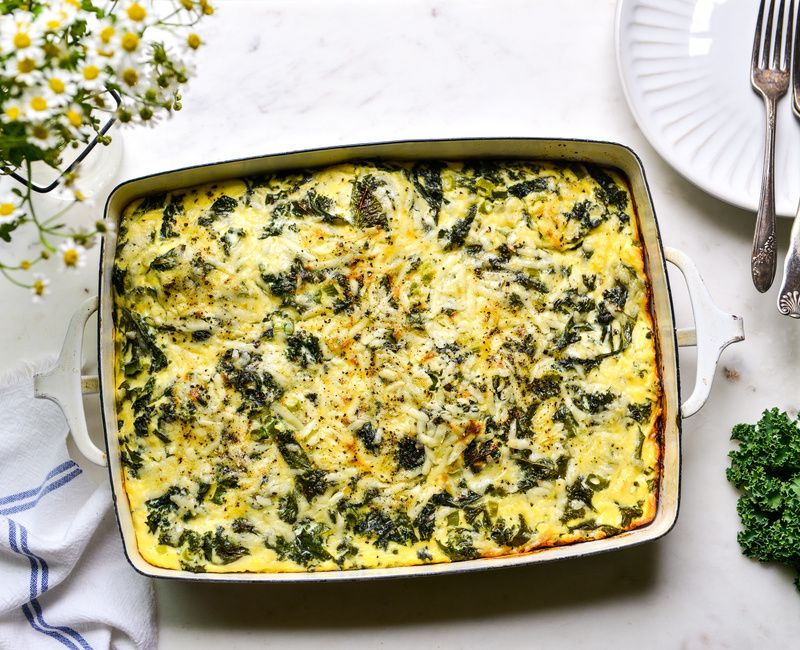 COTTAGE CHEESE KALE EGG BAKE-4