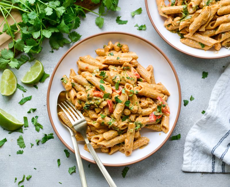 CREAMY CAJUN CHICKPEA NOODLE SKILLET-2