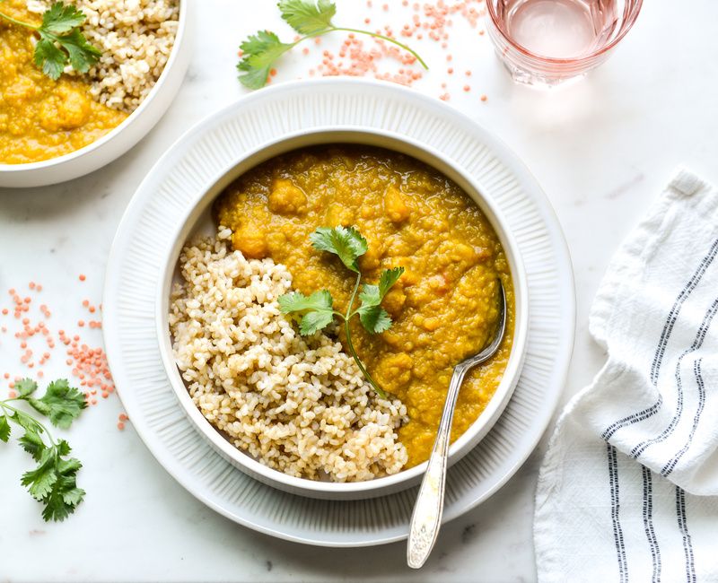 CURRIED BUTTERNUT SQUASH AND RED LENTIL SOUP-1