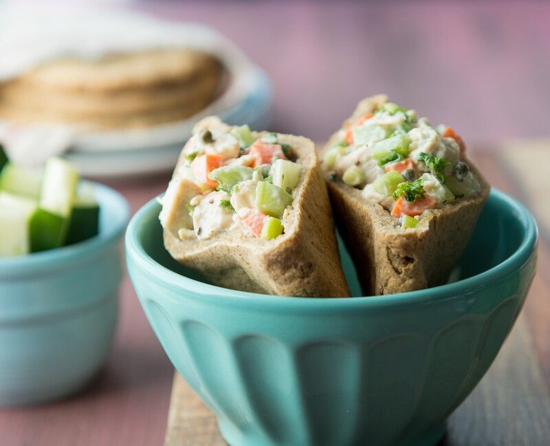 Gluten-Free Pita Bread and Chicken Salad-2