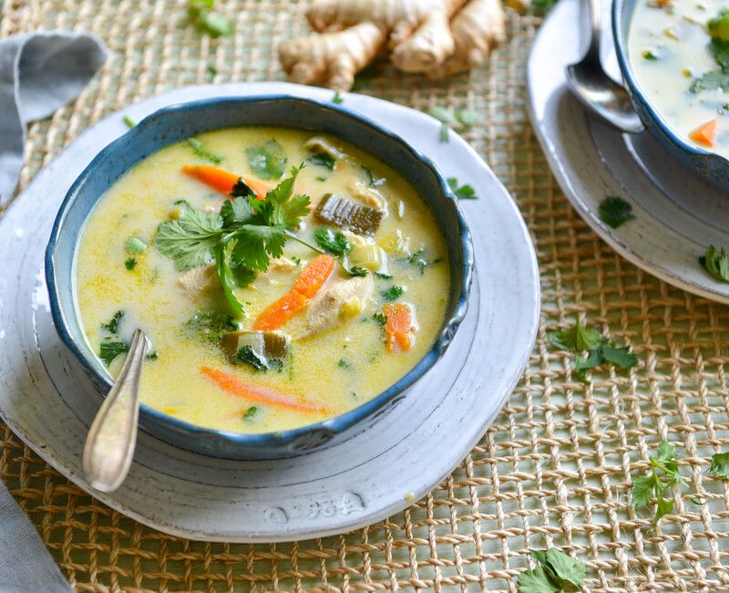 Chicken, Ginger, and Coconut Soup