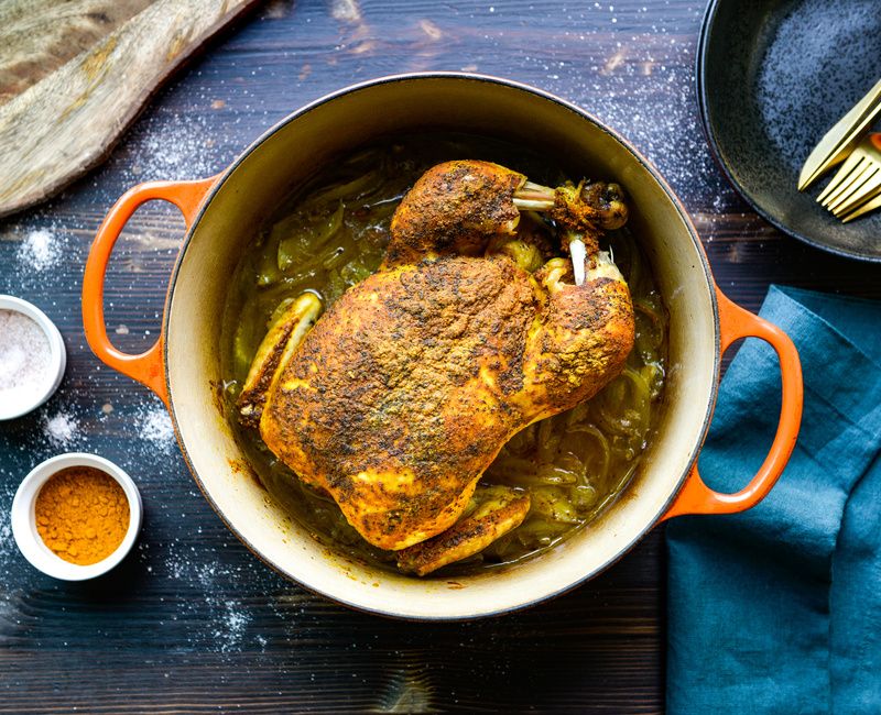 DUTCH OVEN TURMERIC ROASTED CHICKEN-3