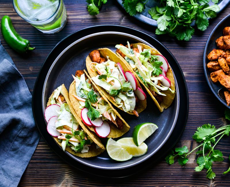 EASY CHICKEN TACOS AND JALAPENO SLAW-1