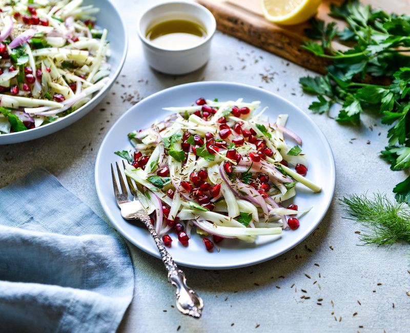 FENNEL AND POMEGRANATE SALAD TOASTED CUMIN SEEDS-3