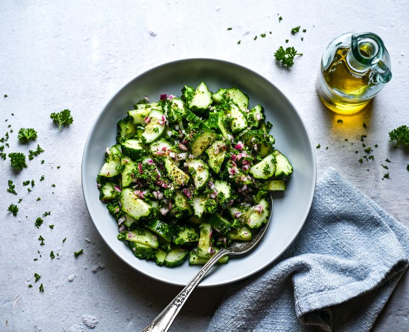 FRESH SUMMER PARSLEY CUCUMBER SALAD-1