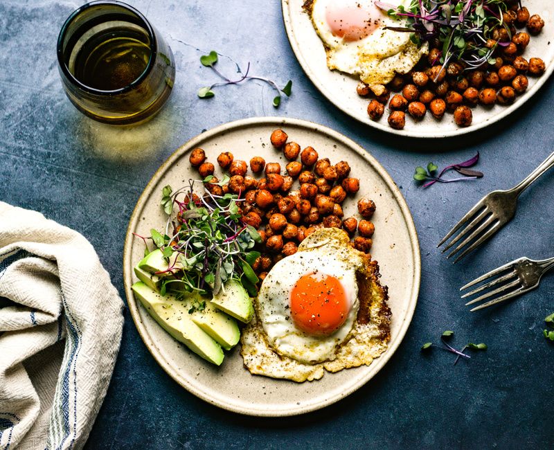 FRIED HARISSA CHICKPEAS AND EGGS-1