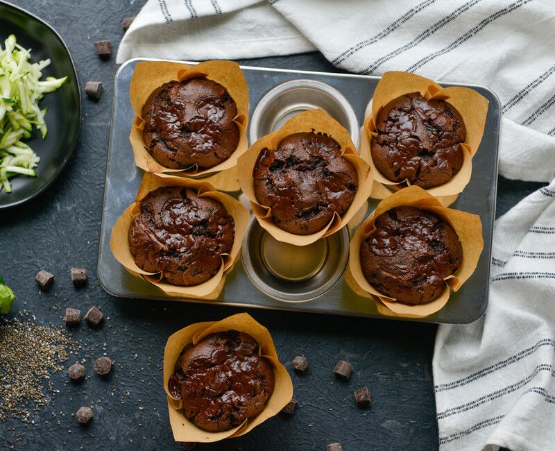 GLUTEN-FREE CHOCOLATE ZUCCHINI CUPCAKES-1