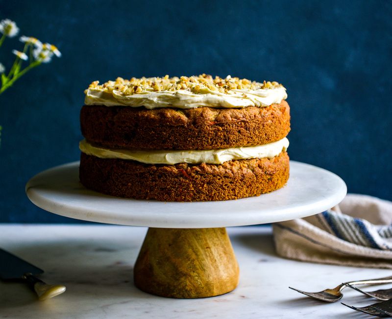 GRAIN-FREE CARROT ZUCCHINI CAKE WITH HONEY-CREAM CHEESE FROSTING-1