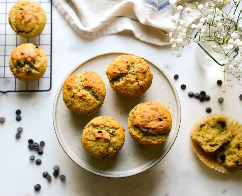 GRAIN-FREE DAIRY-FREE PALEO BANANA CHOCOLATE CHIP MUFFINS-11