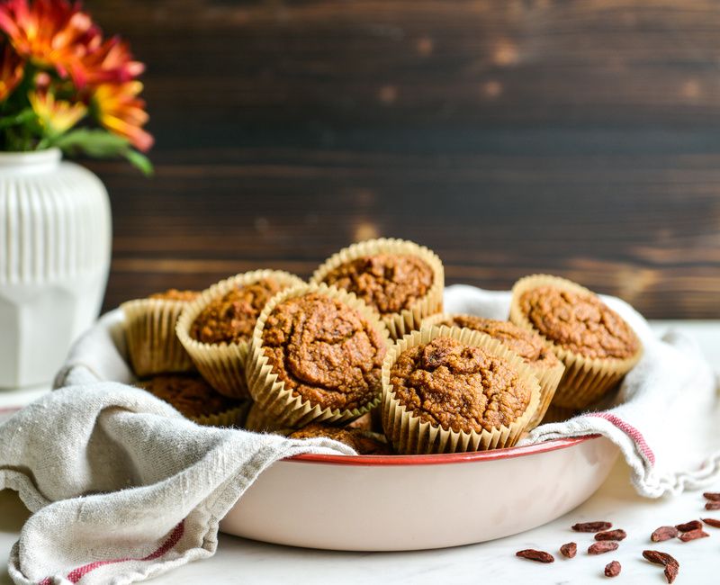 GRAIN-FREE DAIRY-FREE PUMPKIN GOJI BERRY MUFFINS-2