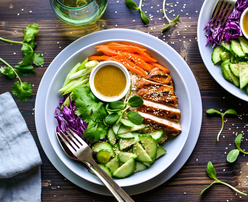 GRILLED WASABI-GINGER CHICKEN RICE BOWLS-1