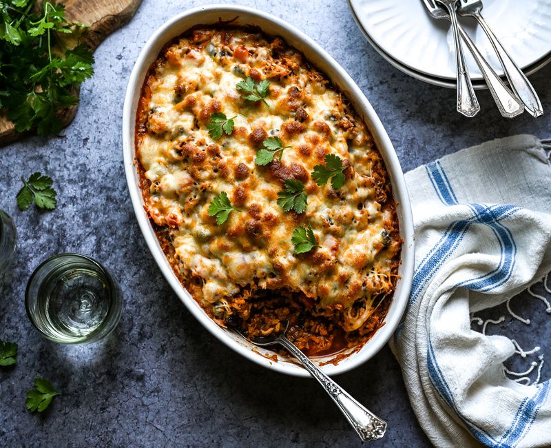 GROUND TURKEY AND BLACK BEAN ENCHILADA CASSEROLE GRAIN-FREE LOW-CARB-2
