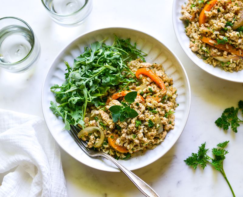 GROUND TURKEY BROWN RICE AND VEGGIE STIRY FRY-1