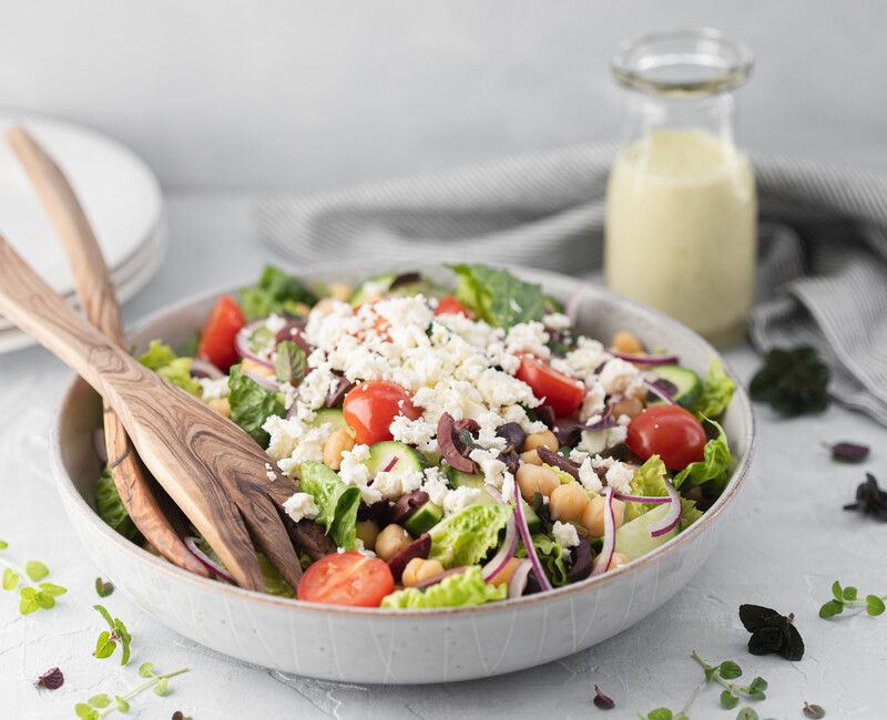 Greek Salad with Chickpeas