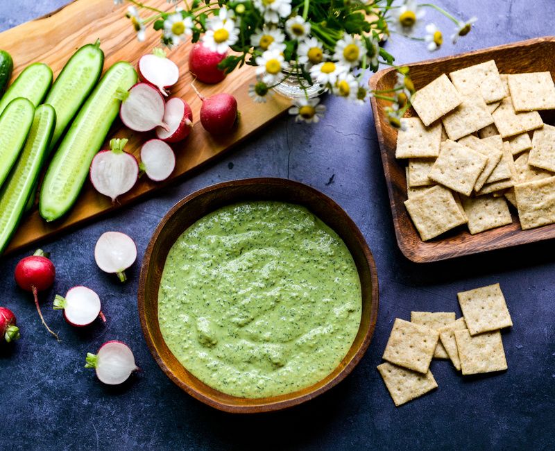 HERBED YOGURT CHICKPEA DIP MEDITERRANEAN DIET