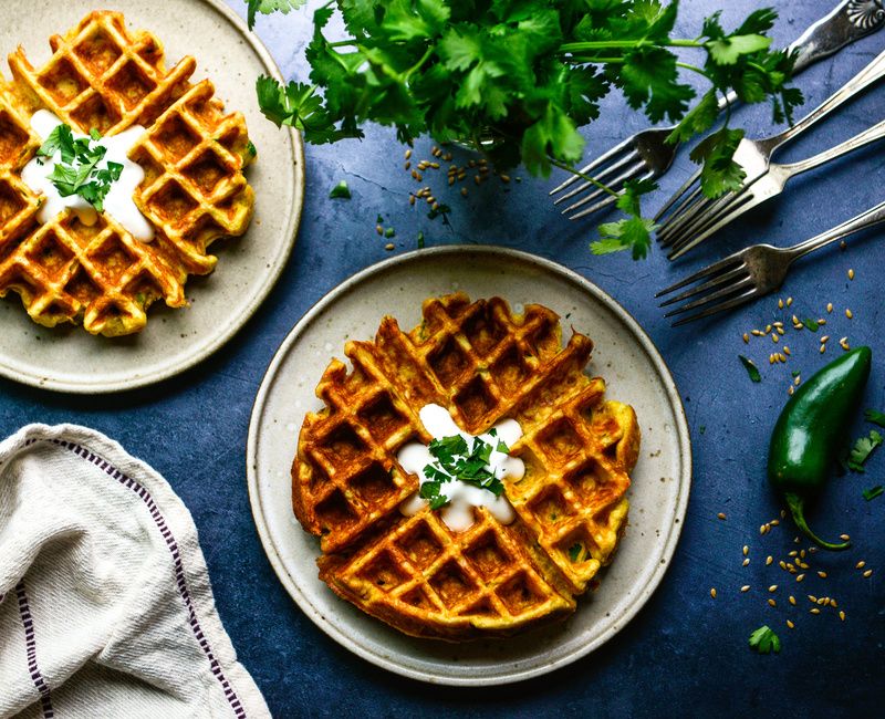 HIGH-PROTEIN JALAPENO-CHEDDAR WAFFLES-1