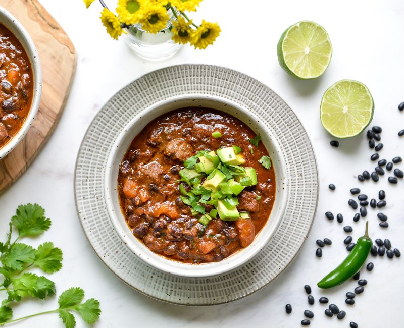 INSTANT POT BEEF AND BLACK BEAN CHILI-1