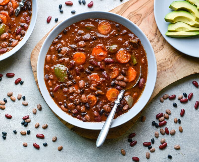 INSTANT POT VEGAN THREE BEAN CHILI-1