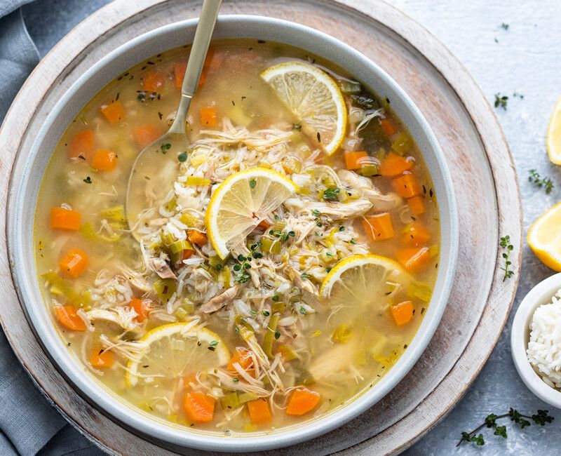 Chicken Soup with Lemons, Leeks, and Rice-1